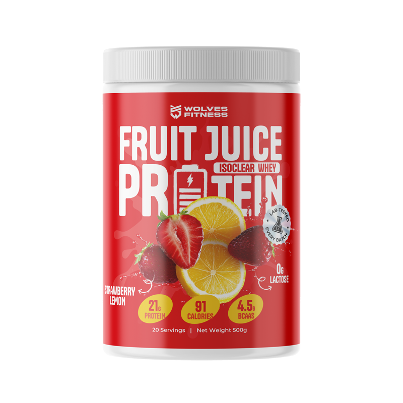 🆕 [Pre-Order 2-3 weeks | New Packaging] Fruit Juice Protein - Strawberry Lemon [500g Tub - 20 Servings]
