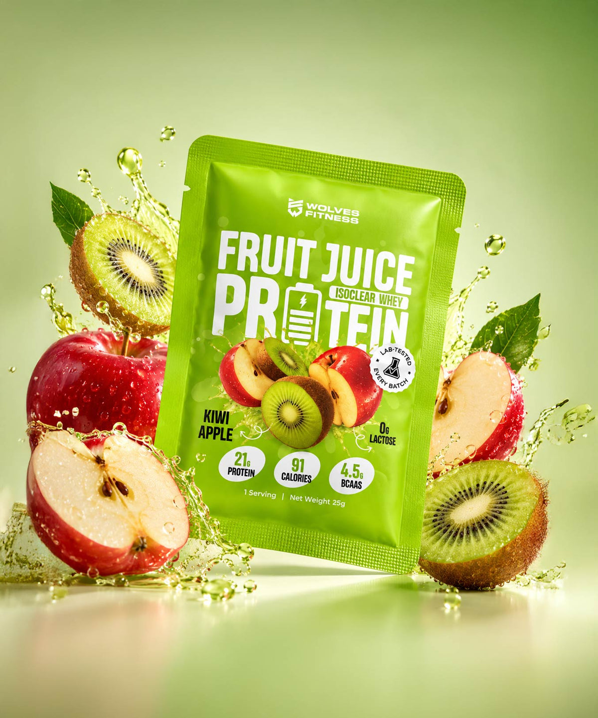 [New Packaging] FRUIT JUICE PROTEIN - KIWI APPLE [150g Sachets]