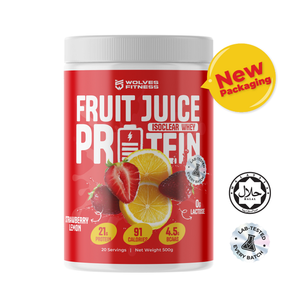 Fruit Juice Protein - Strawberry Lemon [500g Tub - 20 Servings]