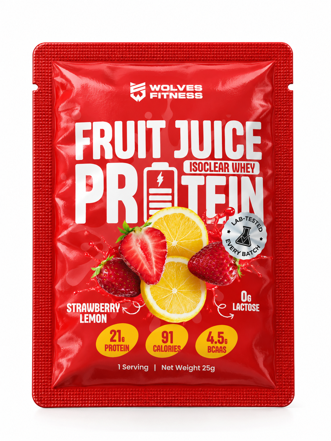 [New Packaging] FRUIT JUICE PROTEIN - Strawberry Lemon  [150g Sachets]