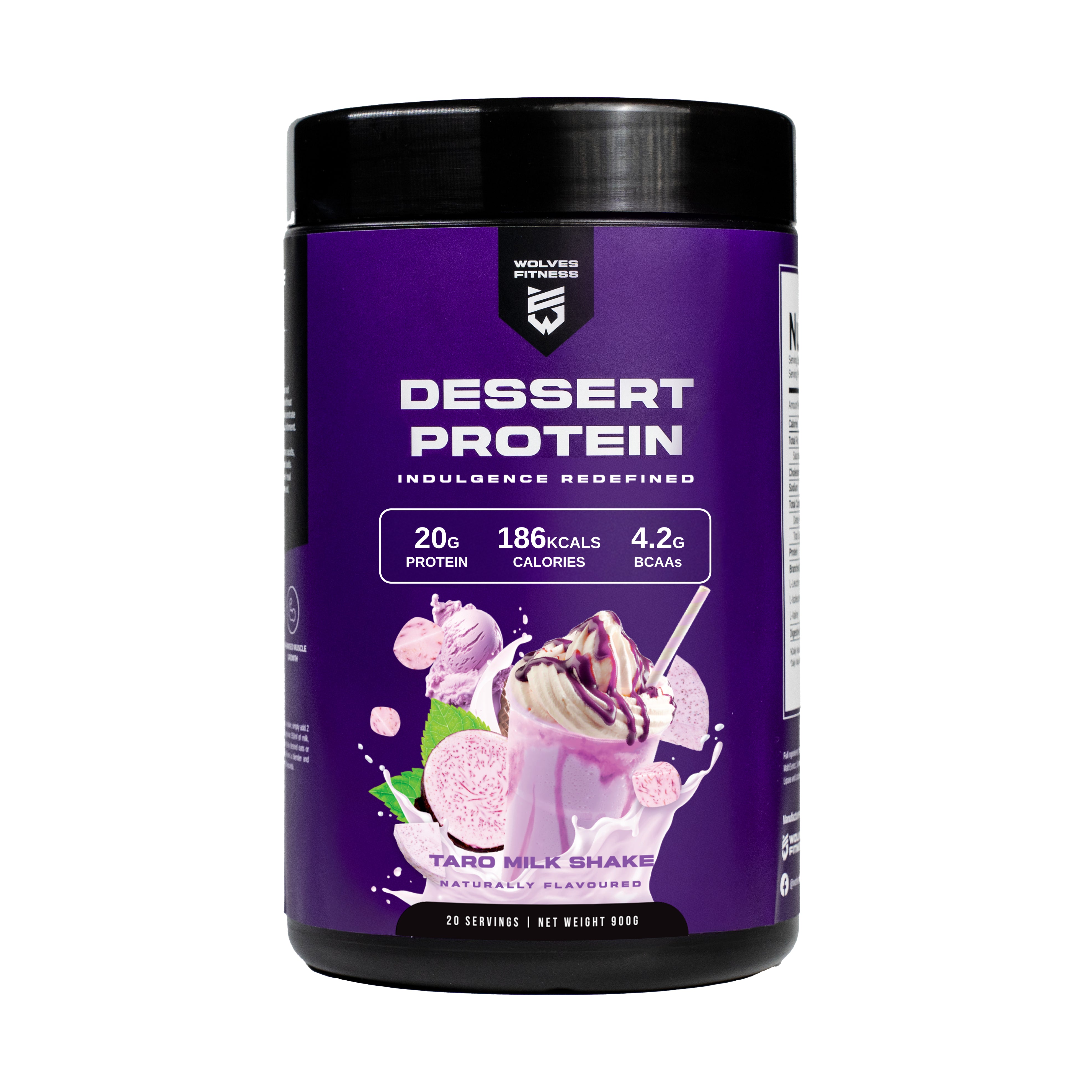 [PRE-ORDER] - DESSERT PROTEIN TARO MILK SHAKE [900g Tub - 20 Servings]