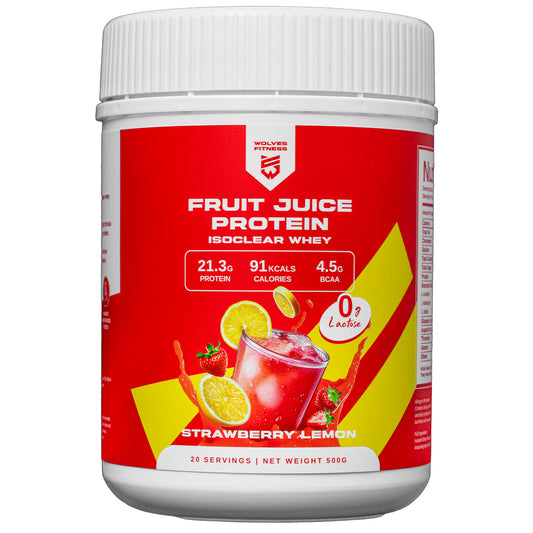 [500g Tub - 20 Servings] FRUIT JUICE PROTEIN - STRAWBERRY LEMON
