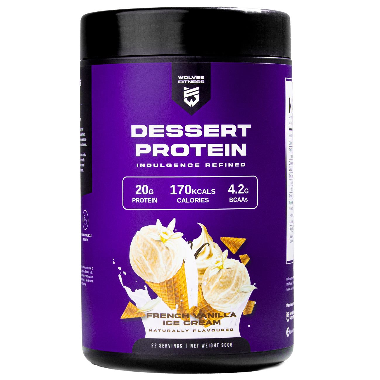 [900g Tub] DESSERT PROTEIN - FRENCH VANILLA ICE CREAM