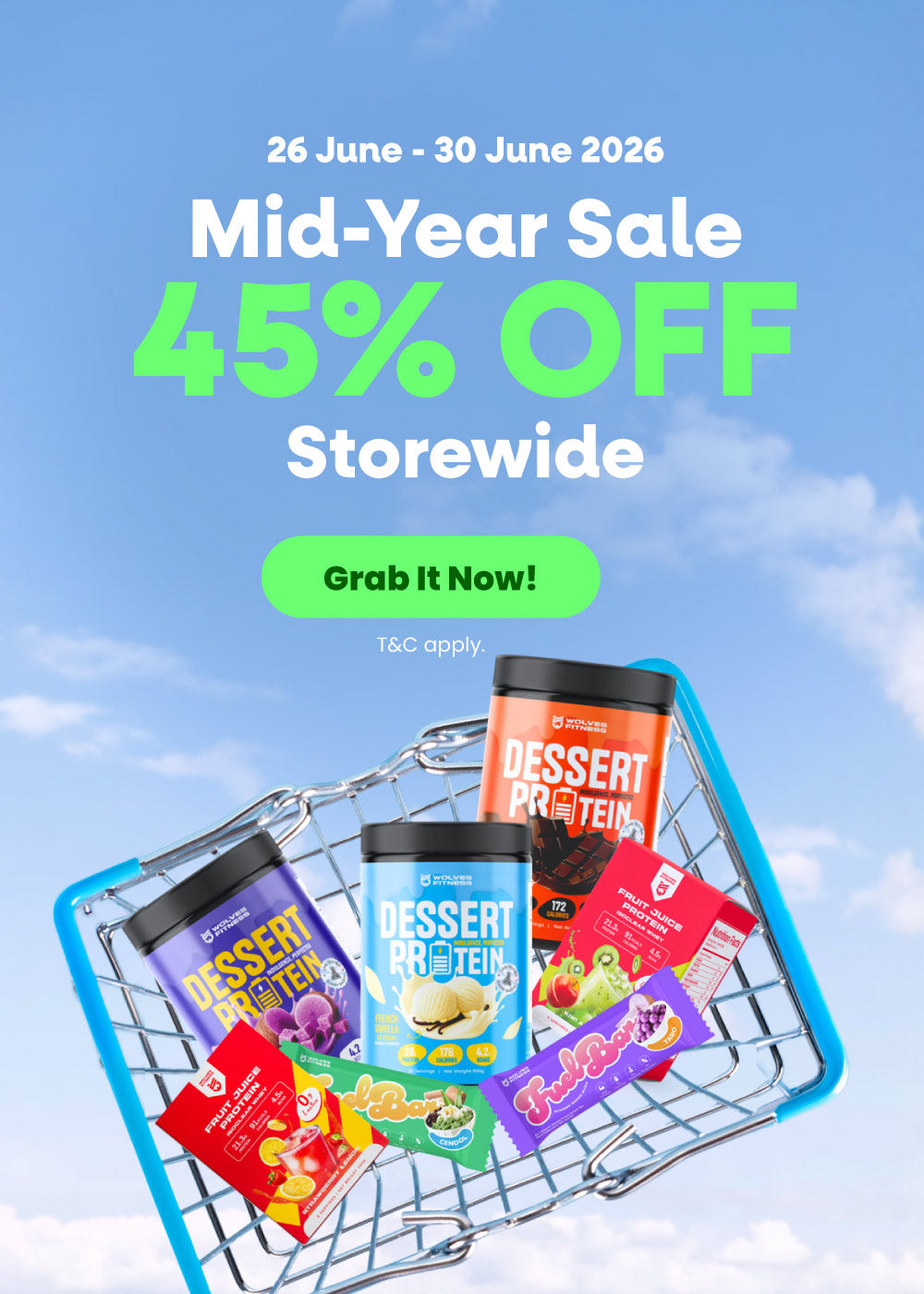 wolves fitness mid year 45% sales